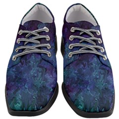 Glassy Melty Abstract Women Heeled Oxford Shoes by Dazzleway