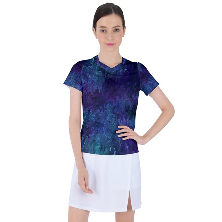 Glassy melty abstract Women s Sports Top