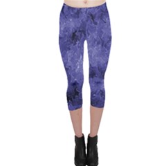 Lilac Abstract Capri Leggings  by Dazzleway