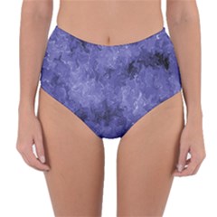 Lilac Abstract Reversible High-waist Bikini Bottoms by Dazzleway