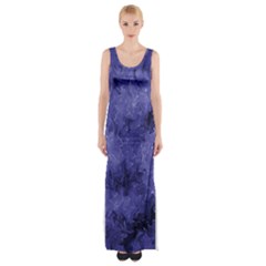 Lilac Abstract Thigh Split Maxi Dress by Dazzleway