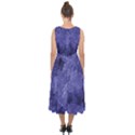 Lilac abstract Midi Tie-Back Chiffon Dress View2