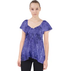 Lilac Abstract Lace Front Dolly Top by Dazzleway