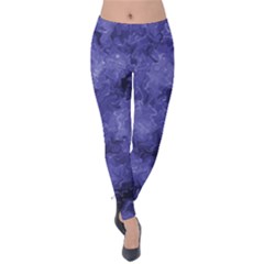 Lilac Abstract Velvet Leggings by Dazzleway