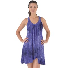 Lilac Abstract Show Some Back Chiffon Dress by Dazzleway