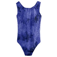 Lilac Abstract Kids  Cut-out Back One Piece Swimsuit by Dazzleway