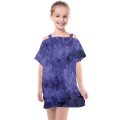 Lilac Abstract Kids  One Piece Chiffon Dress by Dazzleway