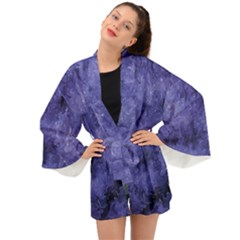 Lilac Abstract Long Sleeve Kimono by Dazzleway