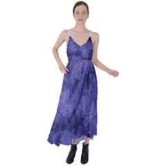 Lilac Abstract Tie Back Maxi Dress by Dazzleway