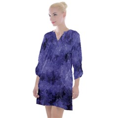 Lilac Abstract Open Neck Shift Dress by Dazzleway