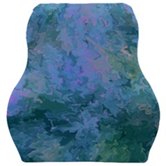 Lilac And Green Abstract Car Seat Velour Cushion  by Dazzleway