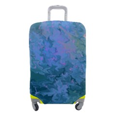 Lilac And Green Abstract Luggage Cover (small) by Dazzleway