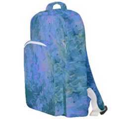 Lilac And Green Abstract Double Compartment Backpack by Dazzleway