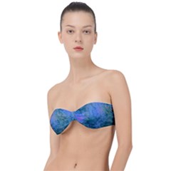 Lilac And Green Abstract Classic Bandeau Bikini Top  by Dazzleway