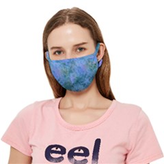 Lilac And Green Abstract Crease Cloth Face Mask (adult)