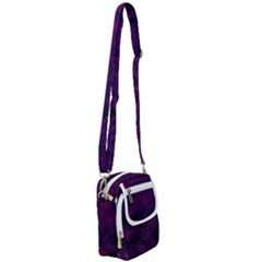 Red And Purple Abstract Shoulder Strap Belt Bag by Dazzleway