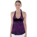 Red and purple abstract Babydoll Tankini Top View1