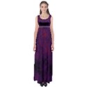 Red and purple abstract Empire Waist Maxi Dress View1