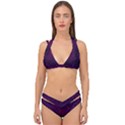 Red and purple abstract Double Strap Halter Bikini Set View1