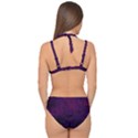 Red and purple abstract Double Strap Halter Bikini Set View2