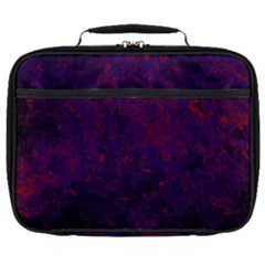 Red And Purple Abstract Full Print Lunch Bag by Dazzleway