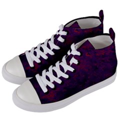 Red And Purple Abstract Women s Mid-top Canvas Sneakers by Dazzleway