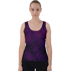 Red And Purple Abstract Velvet Tank Top by Dazzleway