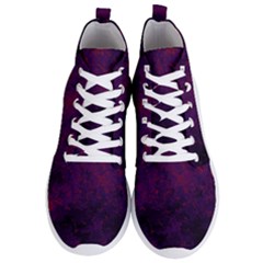 Red And Purple Abstract Men s Lightweight High Top Sneakers by Dazzleway