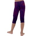 Red and purple abstract Kids  Lightweight Velour Capri Leggings  View4