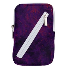 Red And Purple Abstract Belt Pouch Bag (large) by Dazzleway