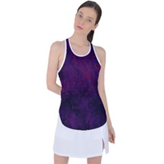 Red And Purple Abstract Racer Back Mesh Tank Top by Dazzleway