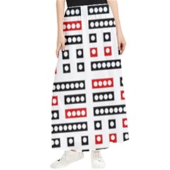 Geometric Sequence Print Pattern Design Maxi Chiffon Skirt