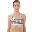 Geometric Sequence Print Pattern Design Back Web Sports Bra View1