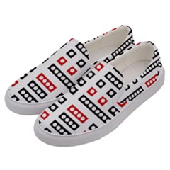 Geometric Sequence Print Pattern Design Men s Canvas Slip Ons by dflcprintsclothing