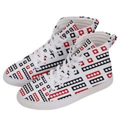 Geometric Sequence Print Pattern Design Women s Hi-top Skate Sneakers by dflcprintsclothing