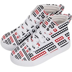 Geometric Sequence Print Pattern Design Kids  Hi-top Skate Sneakers by dflcprintsclothing