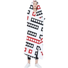 Geometric Sequence Print Pattern Design Wearable Blanket