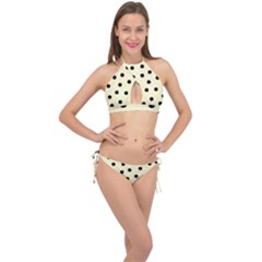 Graphic Arts  Cross Front Halter Bikini Set