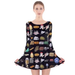 Glitch Glitchen Misc One Long Sleeve Velvet Skater Dress by WetdryvacsLair