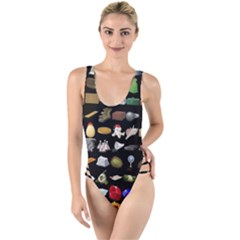 Glitch Glitchen Misc One High Leg Strappy Swimsuit by WetdryvacsLair