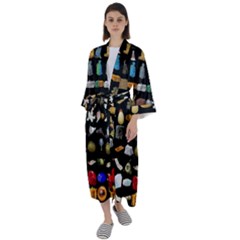 Glitch Glitchen Misc One Maxi Satin Kimono by WetdryvacsLair