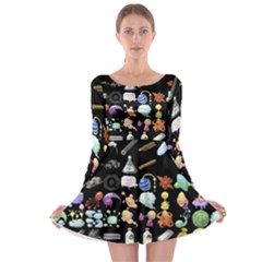 Glitch Glitchen Misc Two Long Sleeve Skater Dress by WetdryvacsLair