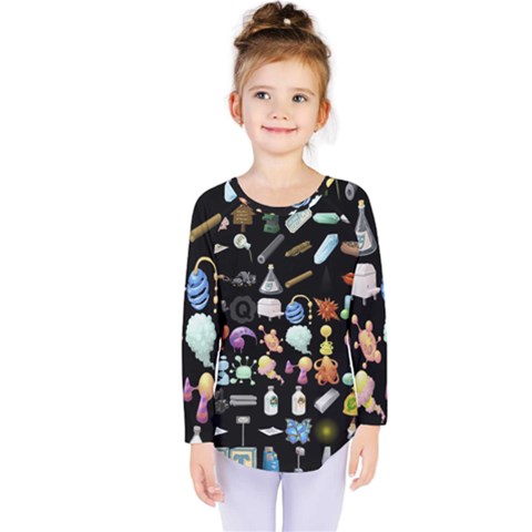 Glitch Glitchen Misc Two Kids  Long Sleeve Tee by WetdryvacsLair