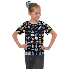 Glitch Glitchen Misc Two Kids  Mesh Piece Tee