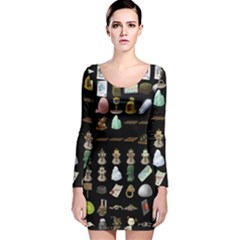 Glitch Glitchen Misc Three Long Sleeve Velvet Bodycon Dress by WetdryvacsLair