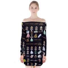 Glitch Glitchen Misc Three Long Sleeve Off Shoulder Dress by WetdryvacsLair