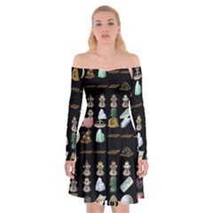 Glitch Glitchen Misc Three Off Shoulder Skater Dress by WetdryvacsLair