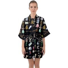 Glitch Glitchen Misc Three Half Sleeve Satin Kimono  by WetdryvacsLair