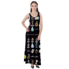 Glitch Glitchen Misc Three Sleeveless Velour Maxi Dress by WetdryvacsLair