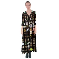 Glitch Glitchen Misc Three Button Up Maxi Dress by WetdryvacsLair